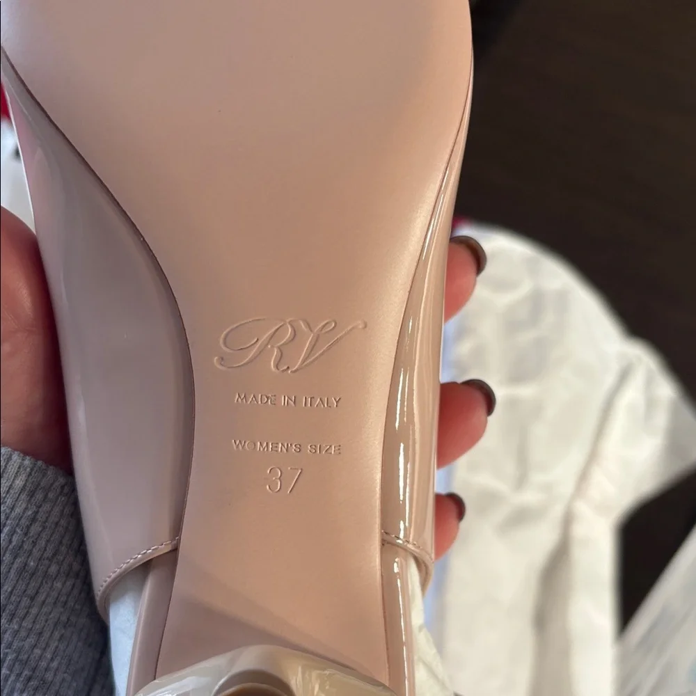 NWT Roger Vivier VIRGULE SLING BAK DEC 55 Shoes in Red Box sz37 - Picture 11 of 16